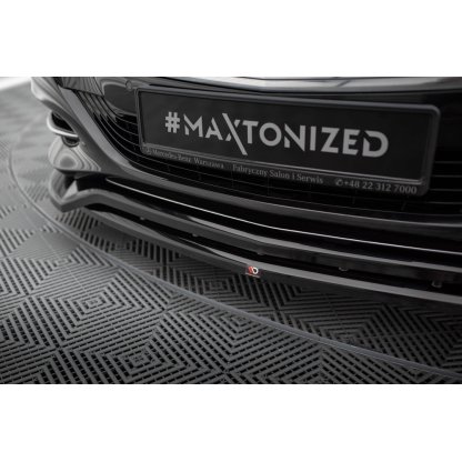 Maxton Design spoiler pod přední nárazník ver. 2 pro Mercedes třída S W222 Standard, černý lesklý plast ABS