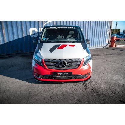 Maxton Design spoiler pod přední nárazník ver.2 pro Mercedes Vito W447 Facelift, černý lesklý plast ABS