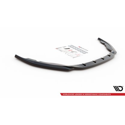Maxton Design spoiler pod přední nárazník ver.2 pro Škoda Fabia Mk3, černý lesklý plast ABS