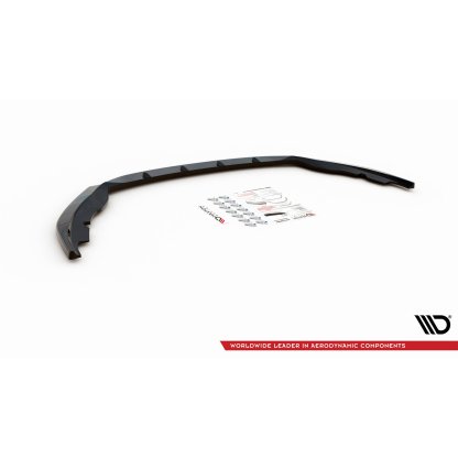 Maxton Design spoiler pod přední nárazník ver.2 pro Škoda Fabia Mk3, černý lesklý plast ABS