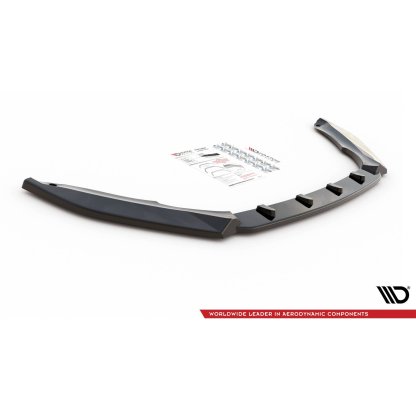 Maxton Design spoiler pod přední nárazník ver.2 pro Škoda Octavia RS Facelift Mk3, černý lesklý plast ABS