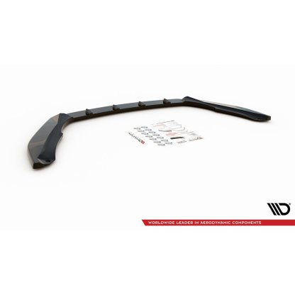Maxton Design spoiler pod přední nárazník ver.2 pro Škoda Octavia RS Facelift Mk3, černý lesklý plast ABS