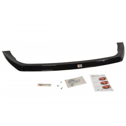 Maxton Design spoiler pod přední nárazník ver.2 pro Škoda Octavia RS Mk3, černý lesklý plast ABS