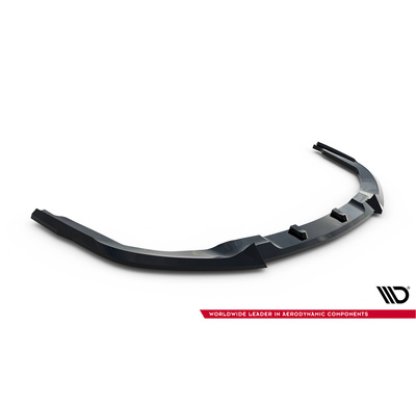 Maxton Design spoiler pod přední nárazník ver.2 pro Subaru Impreza WRX STi Mk3 Facelift, černý lesklý plast ABS