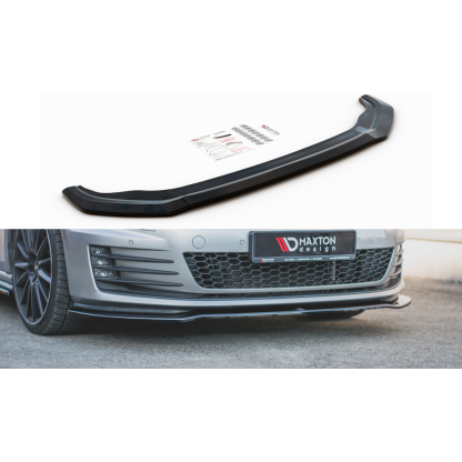 Maxton Design spoiler pod přední nárazník ver.2 pro Volkswagen Golf GTI Mk7, černý lesklý plast ABS