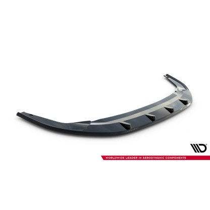 Maxton Design spoiler pod přední nárazník ver.2 pro Volkswagen Golf GTI Mk8 Facelift, černý lesklý plast ABS, Clubsport