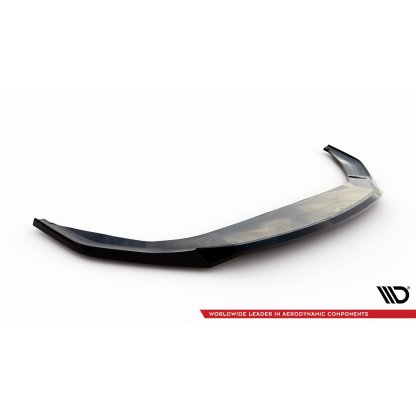 Maxton Design spoiler pod přední nárazník ver.2 pro Volkswagen Jetta Mk7 GLI, černý lesklý plast ABS