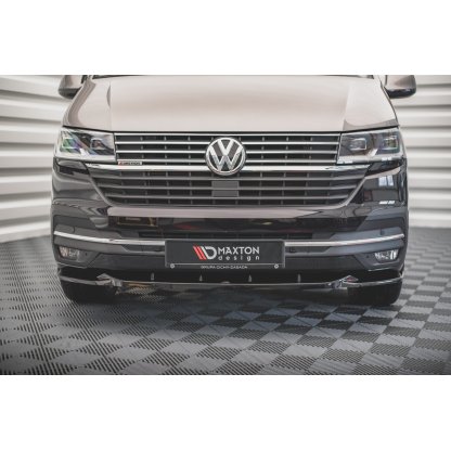 Maxton Design spoiler pod přední nárazník ver.2 pro Volkswagen T6, černý lesklý plast ABS, Facelift