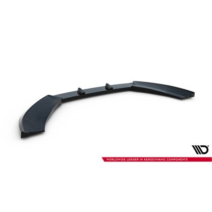 Maxton Design spoiler pod přední nárazník ver.3 pro Audi S6 C7, černý lesklý plast ABS, Sedan / Avant