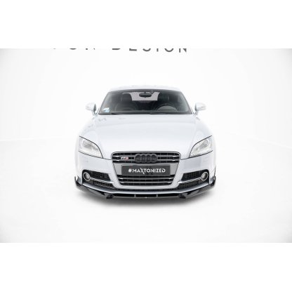 Maxton Design spoiler pod přední nárazník ver.3 pro Audi TT 8J Facelift, černý lesklý plast ABS, S-Line
