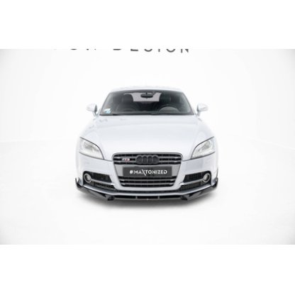 Maxton Design spoiler pod přední nárazník ver.3 pro Audi TT 8J Facelift, černý lesklý plast ABS, S-Line