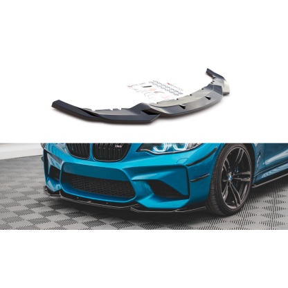 Maxton Design spoiler pod přední nárazník ver.3 pro BMW M2 F87, černý lesklý plast ABS