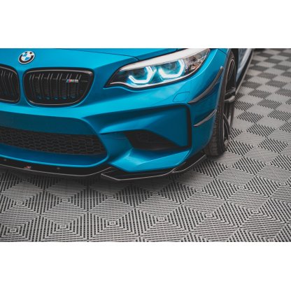 Maxton Design spoiler pod přední nárazník ver.3 pro BMW M2 F87, černý lesklý plast ABS
