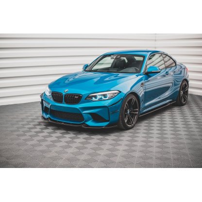 Maxton Design spoiler pod přední nárazník ver.3 pro BMW M2 F87, černý lesklý plast ABS