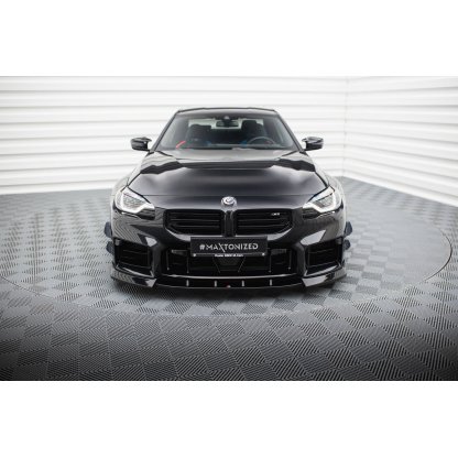 Maxton Design spoiler pod přední nárazník ver.3 pro BMW M2 G87, černý lesklý plast ABS