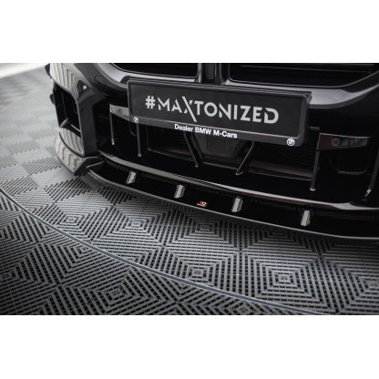 Maxton Design spoiler pod přední nárazník ver.3 pro BMW M2 G87, černý lesklý plast ABS