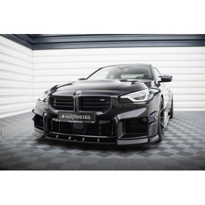 Maxton Design spoiler pod přední nárazník ver.3 pro BMW M2 G87, černý lesklý plast ABS