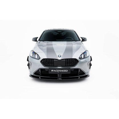 Maxton Design spoiler pod přední nárazník ver.3 pro BMW řada 1 F70, černý lesklý plast ABS, M135i / M-Pack