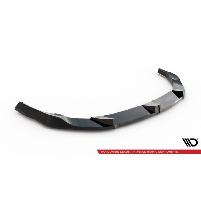 Maxton Design spoiler pod přední nárazník ver.3 pro BMW řada 1 F70, černý lesklý plast ABS, M135i / M-Pack