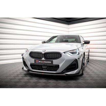 Maxton Design spoiler pod přední nárazník ver.3 pro BMW řada 2 G42 M240i, G42 M-Pack, černý lesklý plast ABS