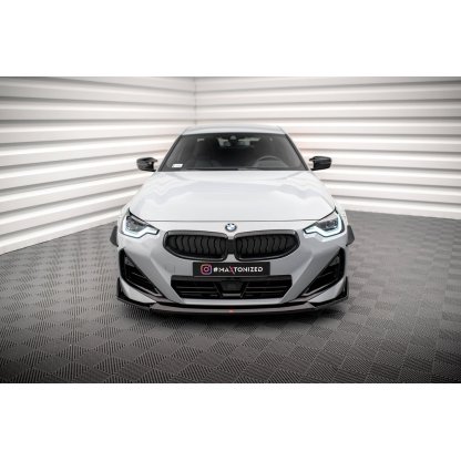 Maxton Design spoiler pod přední nárazník ver.3 pro BMW řada 2 G42 M240i, G42 M-Pack, černý lesklý plast ABS