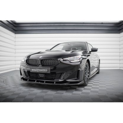 Maxton Design spoiler pod přední nárazník ver.3 pro BMW řada 2 G42 Standard, černý lesklý plast ABS