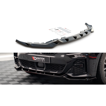 Maxton Design spoiler pod přední nárazník ver.3 pro BMW X7 G07, černý lesklý plast ABS, M-Pack
