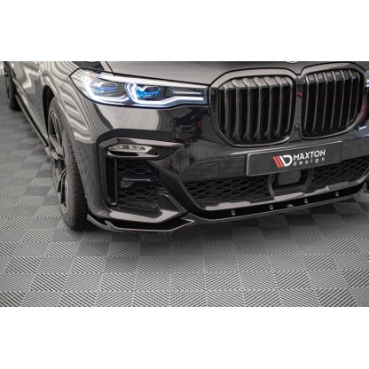Maxton Design spoiler pod přední nárazník ver.3 pro BMW X7 G07, černý lesklý plast ABS, M-Pack