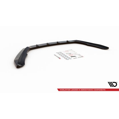 Maxton Design spoiler pod přední nárazník ver.3 pro Škoda Octavia RS Facelift Mk3, černý lesklý plast ABS