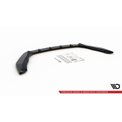 Maxton Design spoiler pod přední nárazník ver.3 pro Škoda Octavia RS Mk3, černý lesklý plast ABS