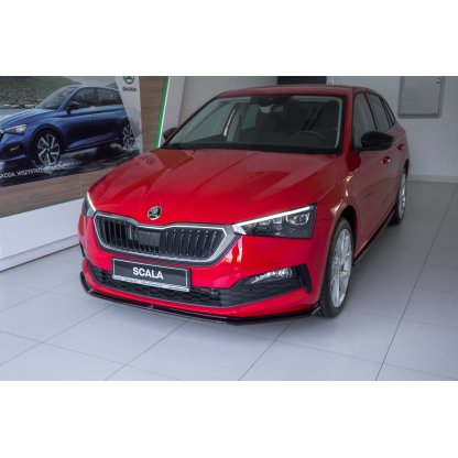 Maxton Design spoiler pod přední nárazník ver.3 pro Škoda Scala, černý lesklý plast ABS