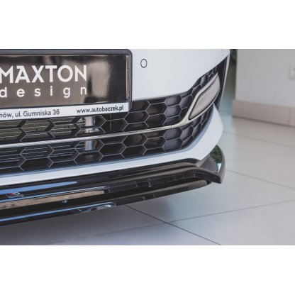 Maxton Design spoiler pod přední nárazník ver.3 pro Škoda Superb Mk3 FL Facelift, černý lesklý plast ABS