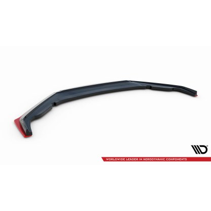 Maxton Design spoiler pod přední nárazník ver.3 pro Subaru BRZ Mk1, černý lesklý plast ABS, s červenou linkou