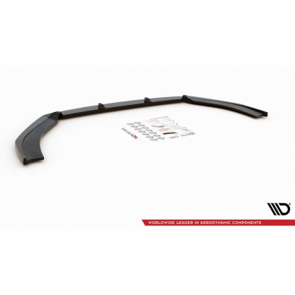 Maxton Design spoiler pod přední nárazník ver.4 pro Audi RS3 8V Facelift, černý lesklý plast ABS