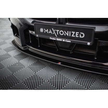 Maxton Design spoiler pod přední nárazník ver.4 pro BMW M2 G87, černý lesklý plast ABS