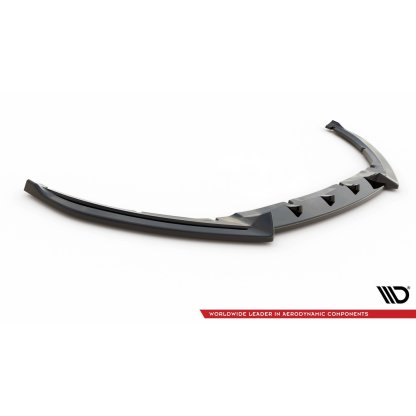Maxton Design spoiler pod přední nárazník ver.4 pro Ford Focus ST Mk3 Facelift, černý lesklý plast ABS