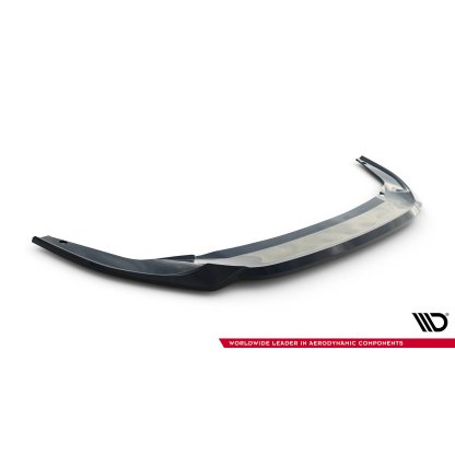 Maxton Design spoiler pod přední nárazník ver.4 pro Volkswagen Golf GTI Mk8 Facelift, černý lesklý plast ABS, Clubsport