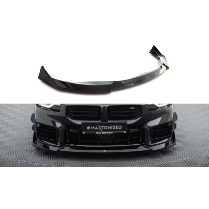 Maxton Design spoiler pod přední nárazník ver.5 pro BMW M2 G87, černý lesklý plast ABS