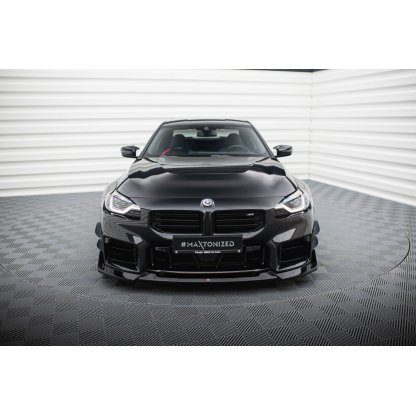 Maxton Design spoiler pod přední nárazník ver.5 pro BMW M2 G87, černý lesklý plast ABS
