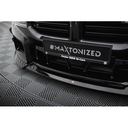 Maxton Design spoiler pod přední nárazník ver.5 pro BMW M2 G87, černý lesklý plast ABS
