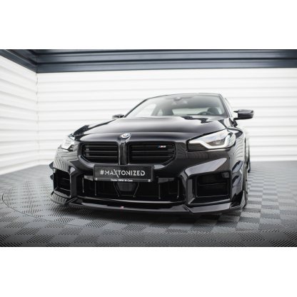 Maxton Design spoiler pod přední nárazník ver.5 pro BMW M2 G87, černý lesklý plast ABS