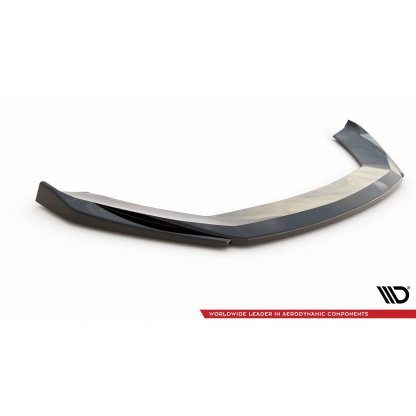 Maxton Design spoiler pod přední nárazník ver.5 pro Seat Leon Cupra Mk3 Facelift, černý lesklý plast ABS