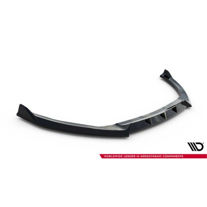 Maxton Design spoiler pod přední nárazník ver.6 pro Ford Focus ST Mk3 Facelift, černý lesklý plast ABS