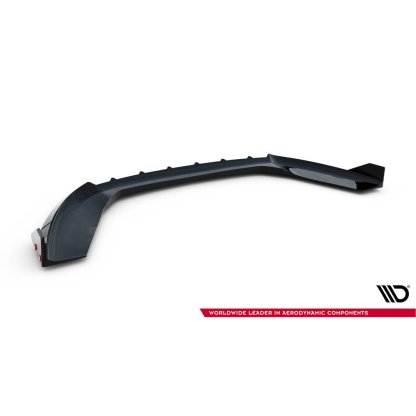 Maxton Design spoiler pod přední nárazník ver.6 s křidélky pro Ford Fiesta ST Mk7 Facelift, černý lesklý plast ABS