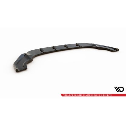 Maxton Design spoiler pod přední nárazník ver.9 pro Volkswagen Golf R Mk7 Facelift, černý lesklý plast ABS