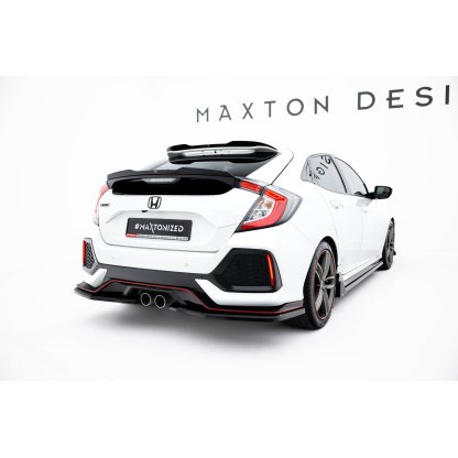Maxton Design spoiler pod zadní nárazník pro Honda Civic Mk10 Sport, černý lesklý plast ABS