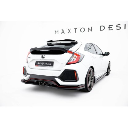 Maxton Design spoiler pod zadní nárazník pro Honda Civic Mk10 Sport, černý lesklý plast ABS