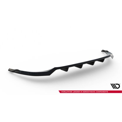 Maxton Design spoiler pod zadní nárazník s žebrováním pro Audi Q8 Mk 1, černý lesklý plast ABS
