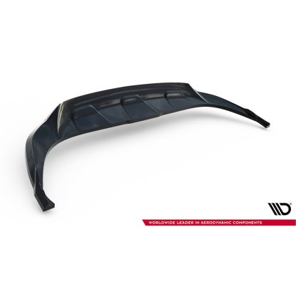 Maxton Design spoiler pod zadní nárazník s žebrováním pro Audi Q8 Mk 1, černý lesklý plast ABS