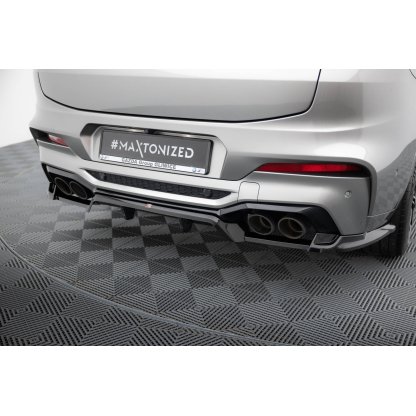 Maxton Design spoiler pod zadní nárazník s žebrováním pro BMW X4 M F98, černý lesklý plast ABS